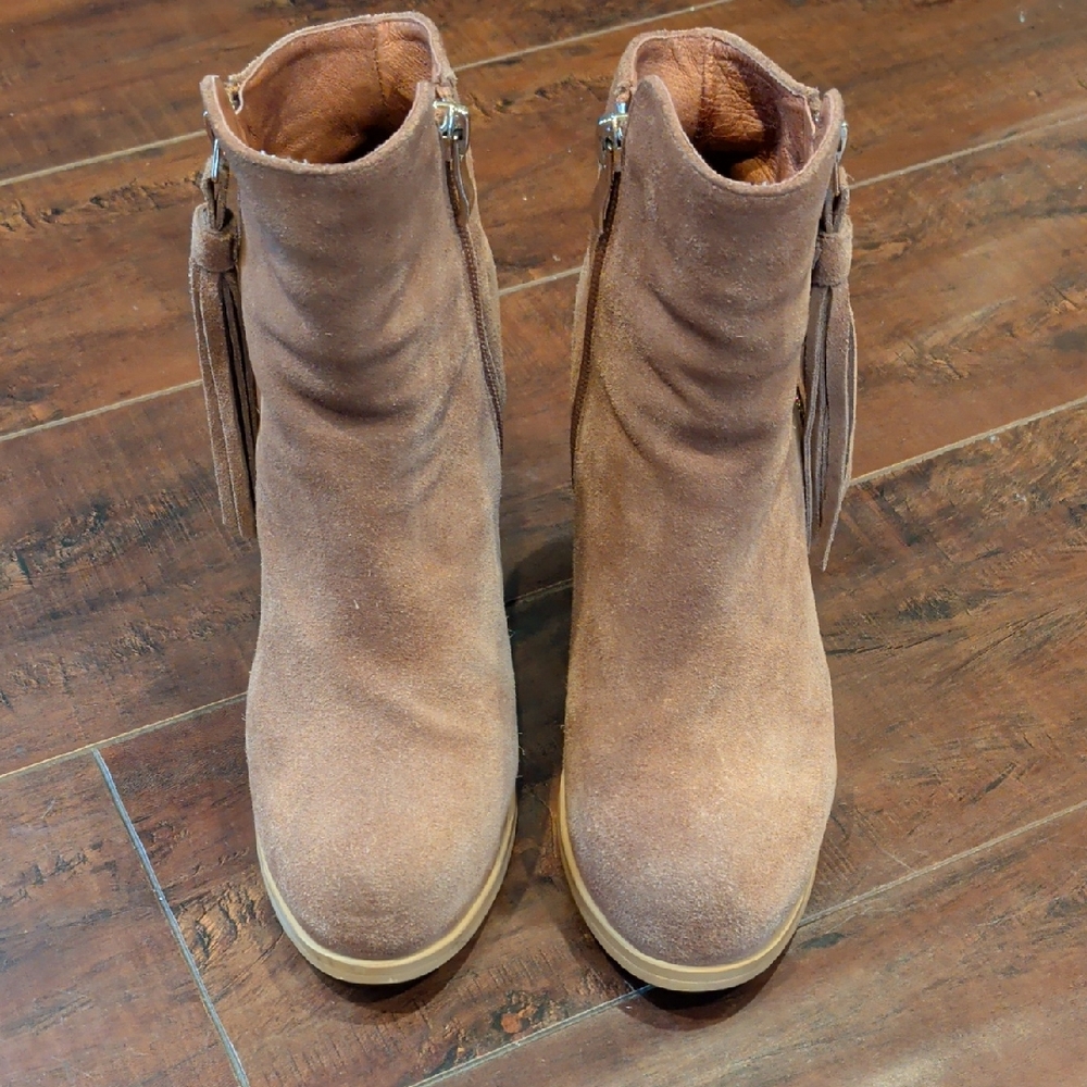 Catherine Malandrino Brown Suede Ankle Booties